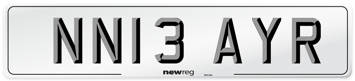 NN13 AYR Number Plate from New Reg